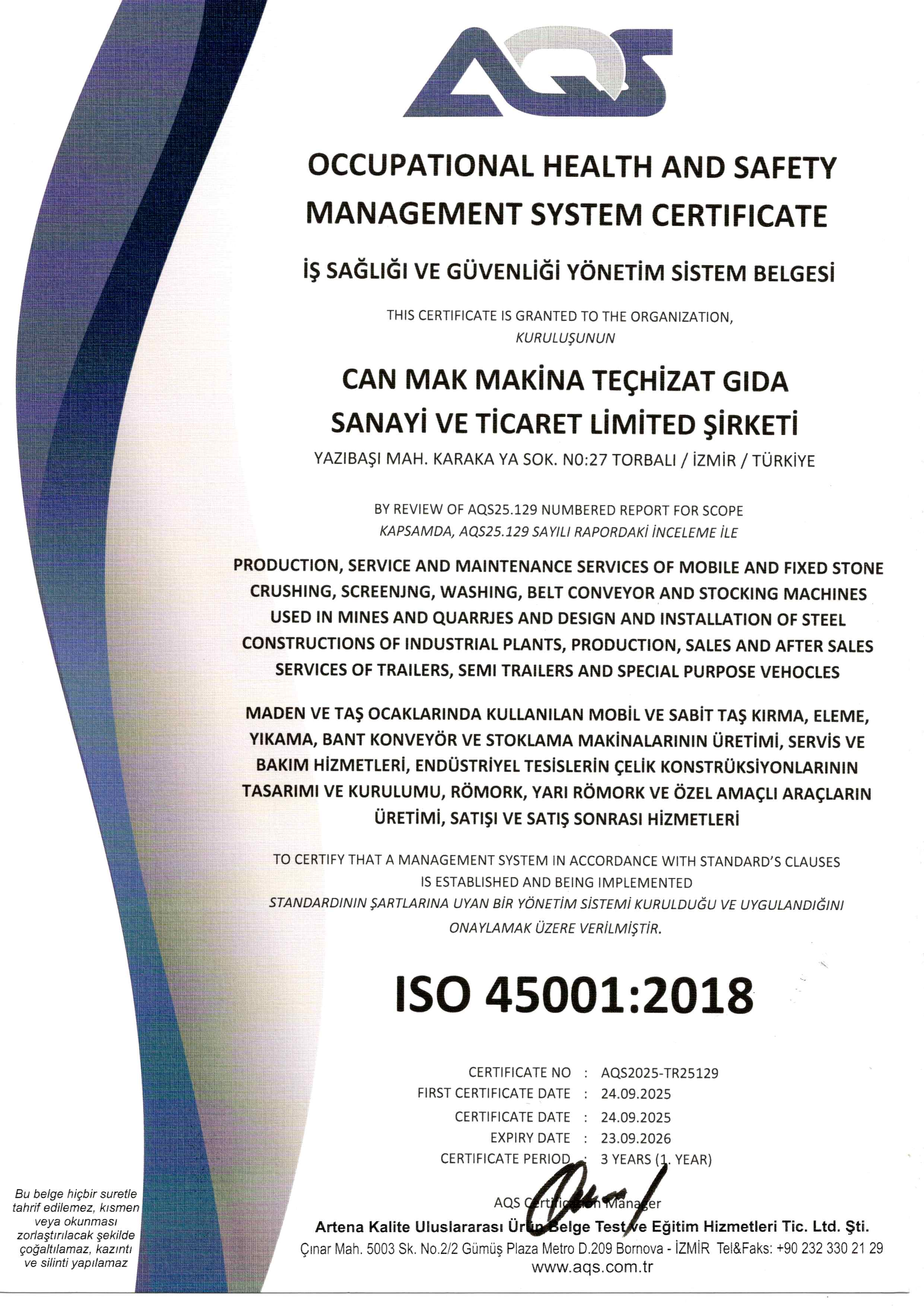 ISO 45001:2018